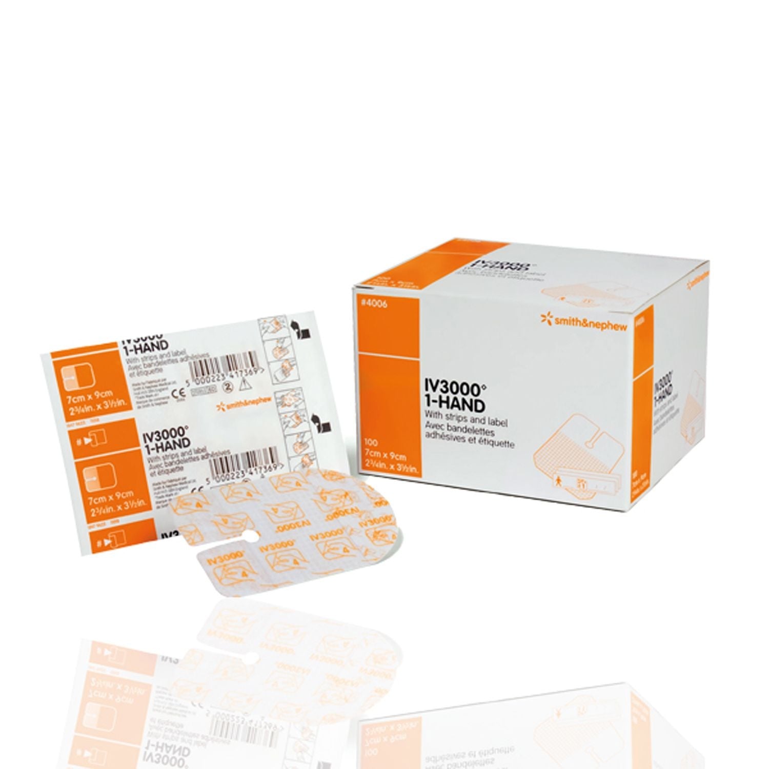 Smith & Nephew IV3000 | 1 Hand Application | 10x12cm Central Line Catheters (1 Hand) | Pack of 50