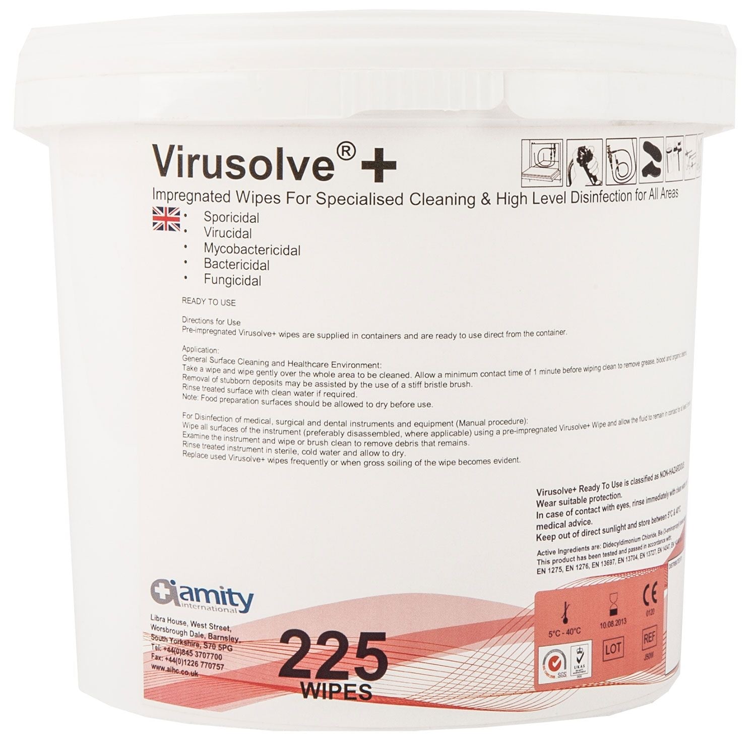 Virusolve Infection Control Wipes | Bucket of 225