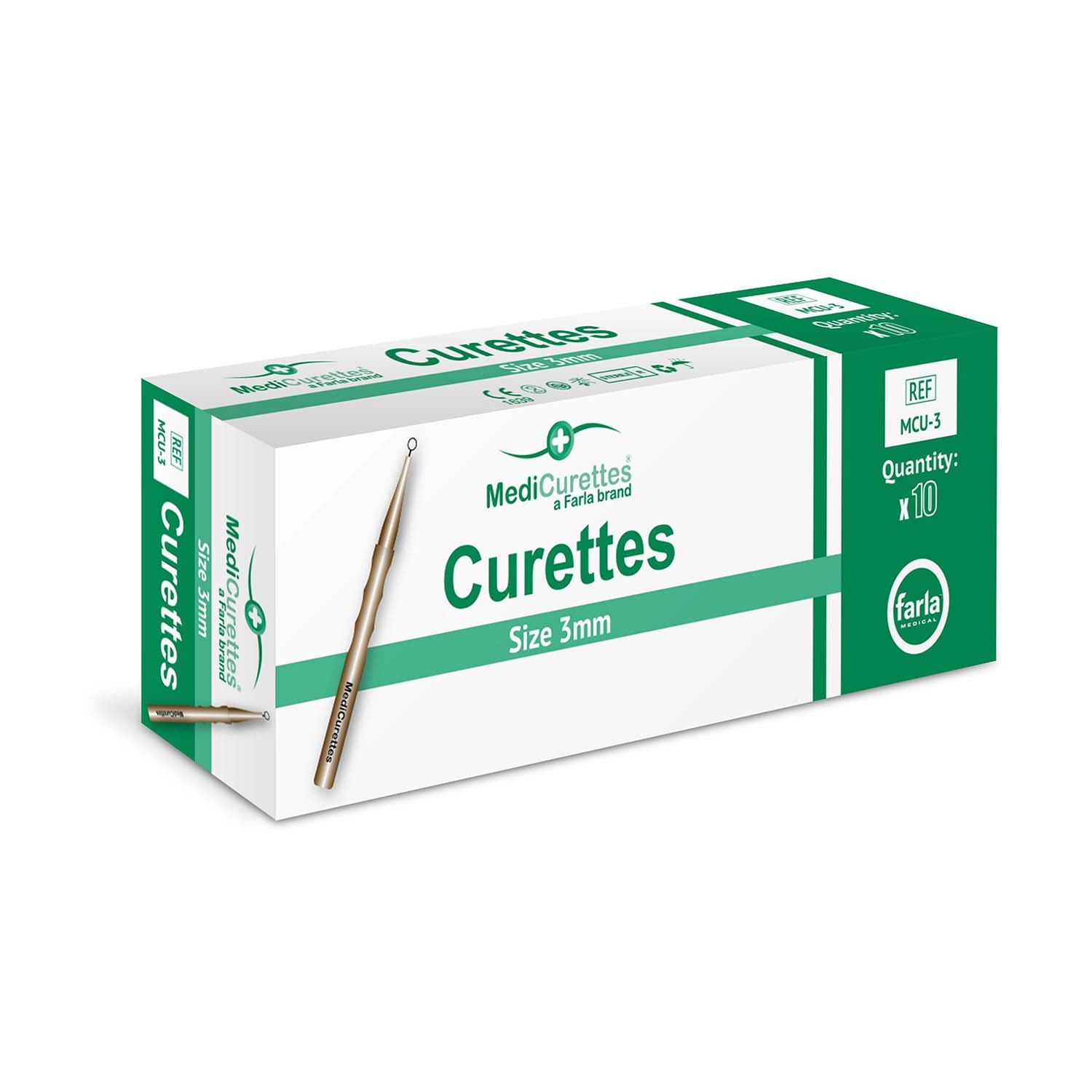 MediCurettes Ring Curettes | 3mm | Pack of 10