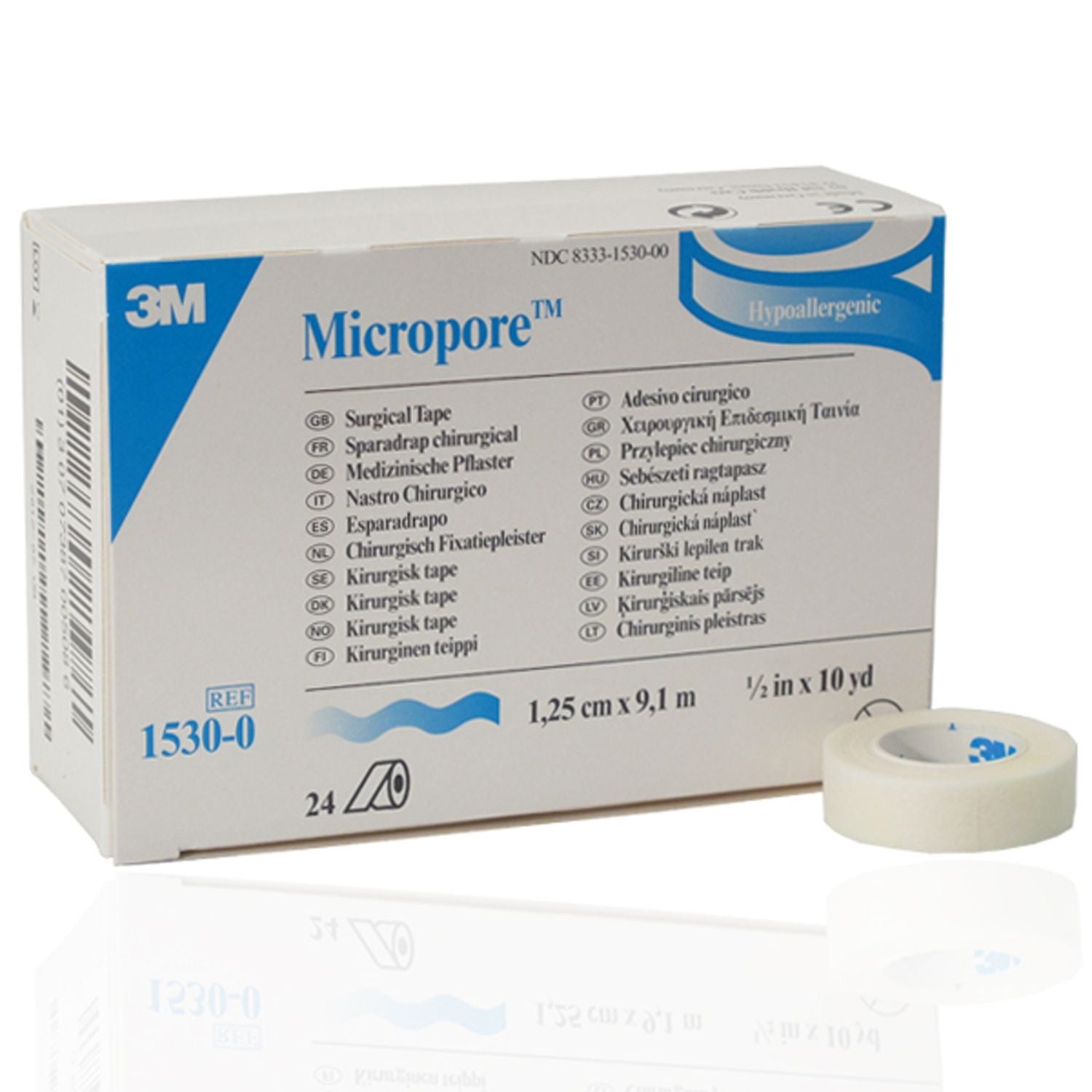 Micropore Adhesive Tape | 1.25cm x 9.1m | Pack of 24