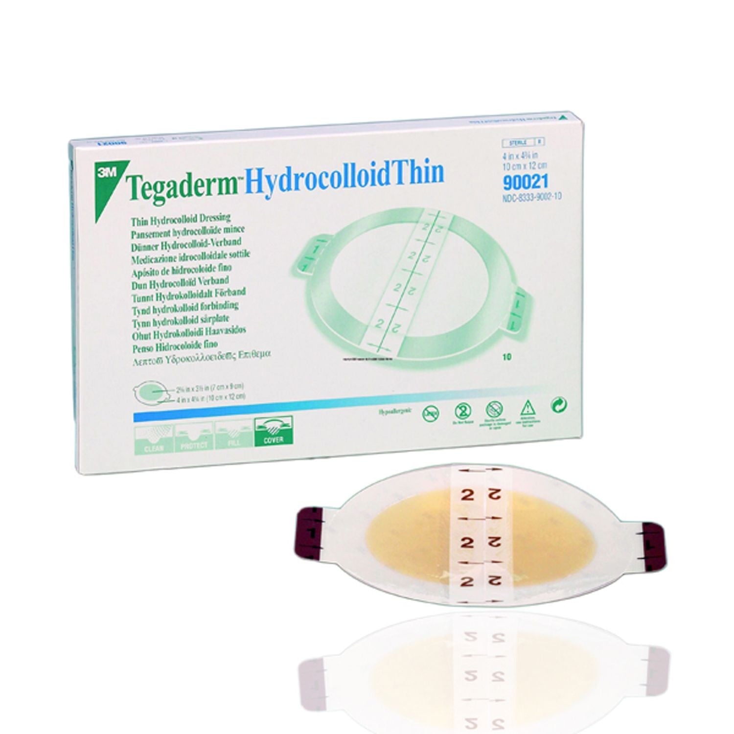 3M Tegaderm Hydrcolloid Thin Dressing | Oval 13 x 15cm | Pack of 10