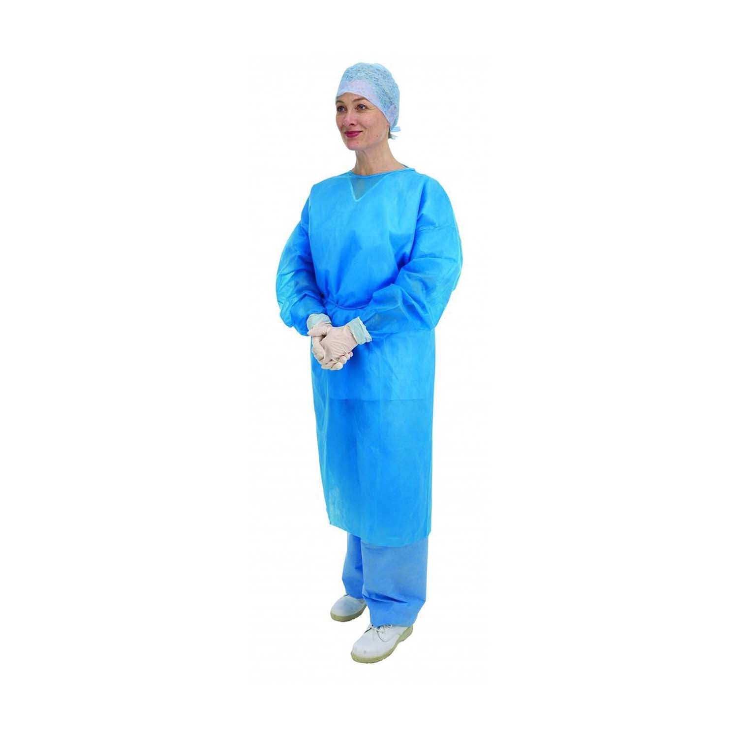 Premier Examination Gown, Long Sleeves | Blue | Pack of 50