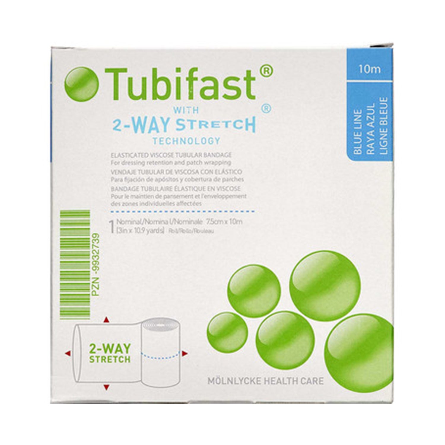 Tubifast with 2 Way Stretch | Blue Line | 7.5cm x 10m (1)