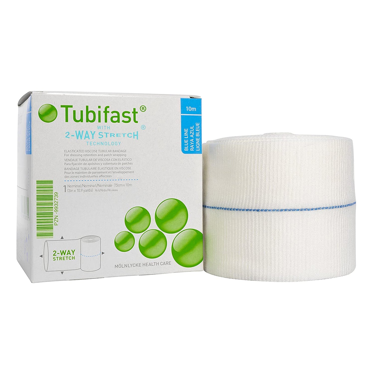 Tubifast with 2 Way Stretch | Blue Line | 7.5cm x 10m