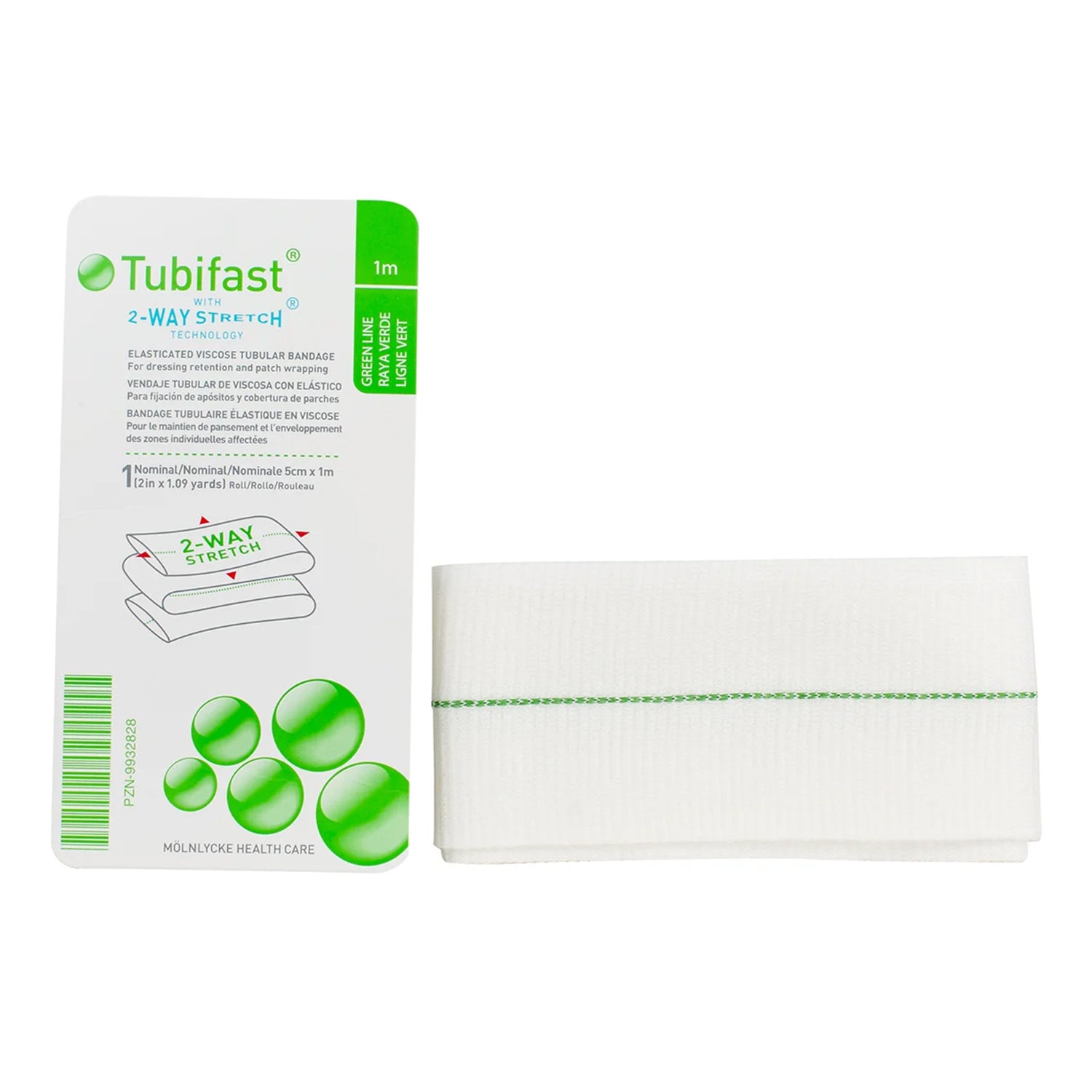 Tubifast with 2 Way Stretch | Green Line | 5cm x 1m (5)