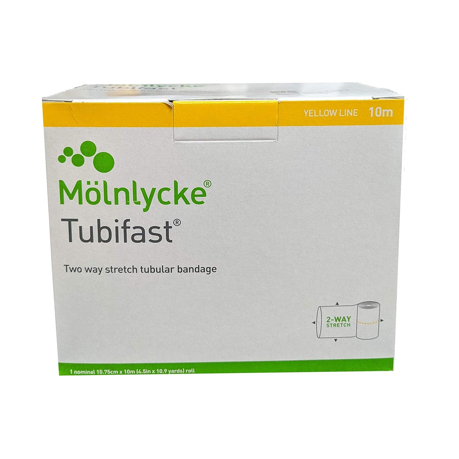 Tubifast 2-Way Stretch | Yellow | 10.75cm x 3m | Single Roll (4)