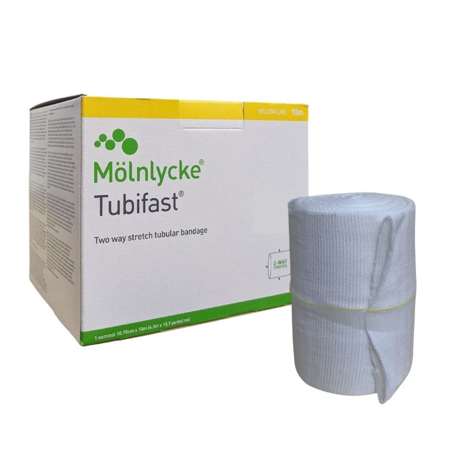 Tubifast 2-Way Stretch | Yellow | 10.75cm x 3m | Single Roll (6)
