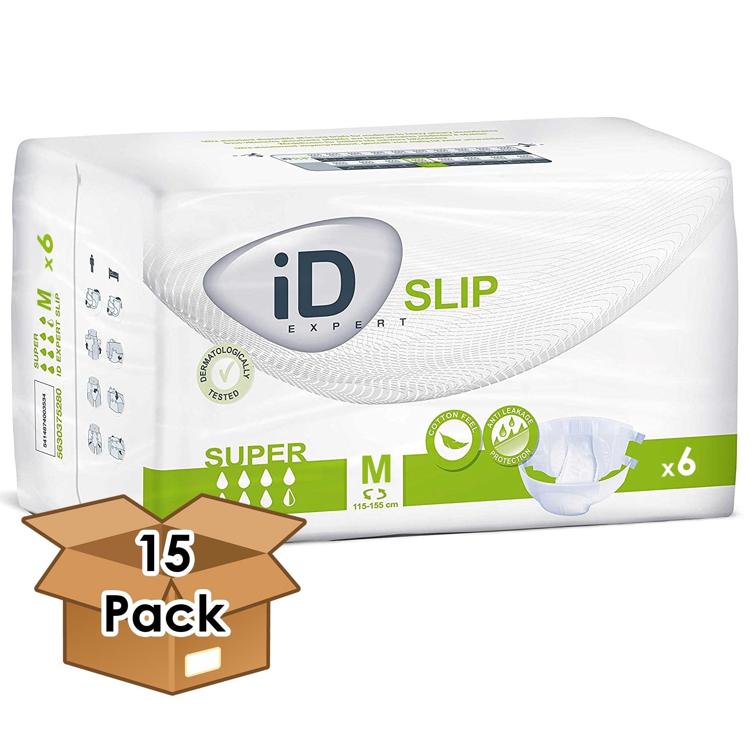 iD Slip TBS Super Medium | Pack of 15 | Case of 6 (15 x 6 Pieces) (2)