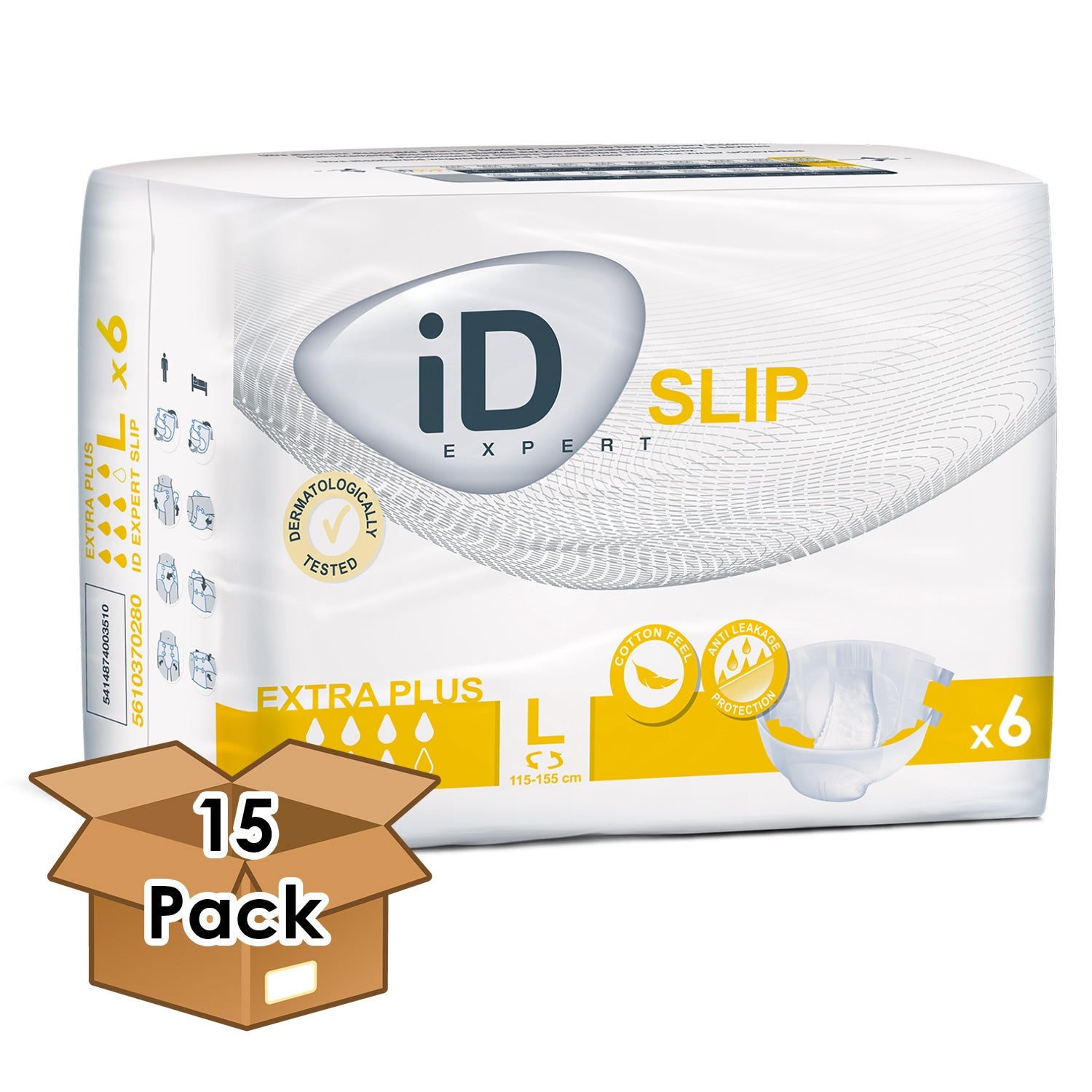 iD Slip TBS Plus Large | Pack of 15 | Case of 6 (15 x 6 Pieces) (2)