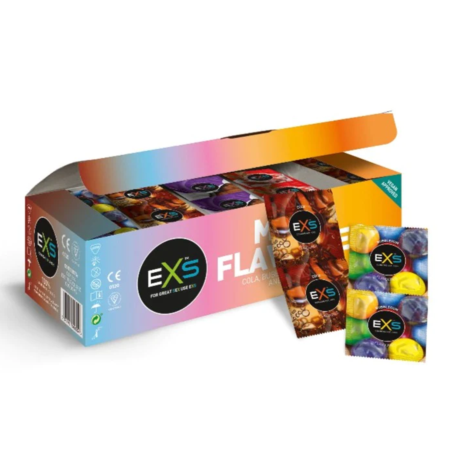 EXS Condoms | Mixed Flavours | Pack of 144