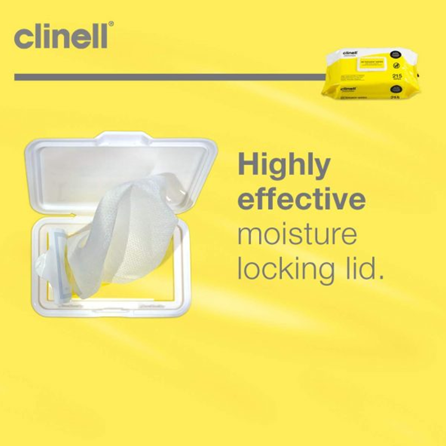 Clinell Detergent Wipes | 22 x 27.5cm | Pack of 215 (3)