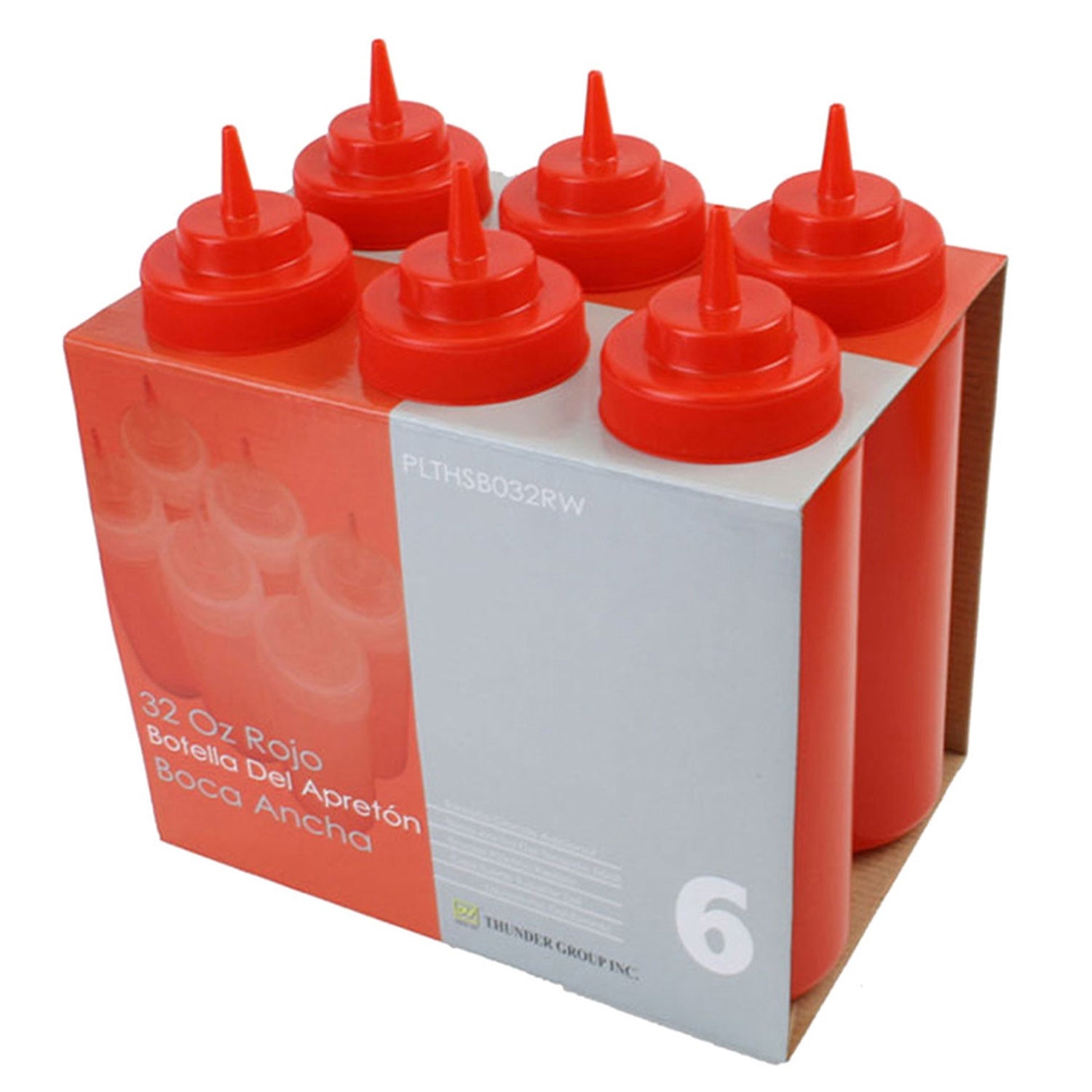 Wide Mouth Squeeze Bottle |710ml | Red | Pack of 6