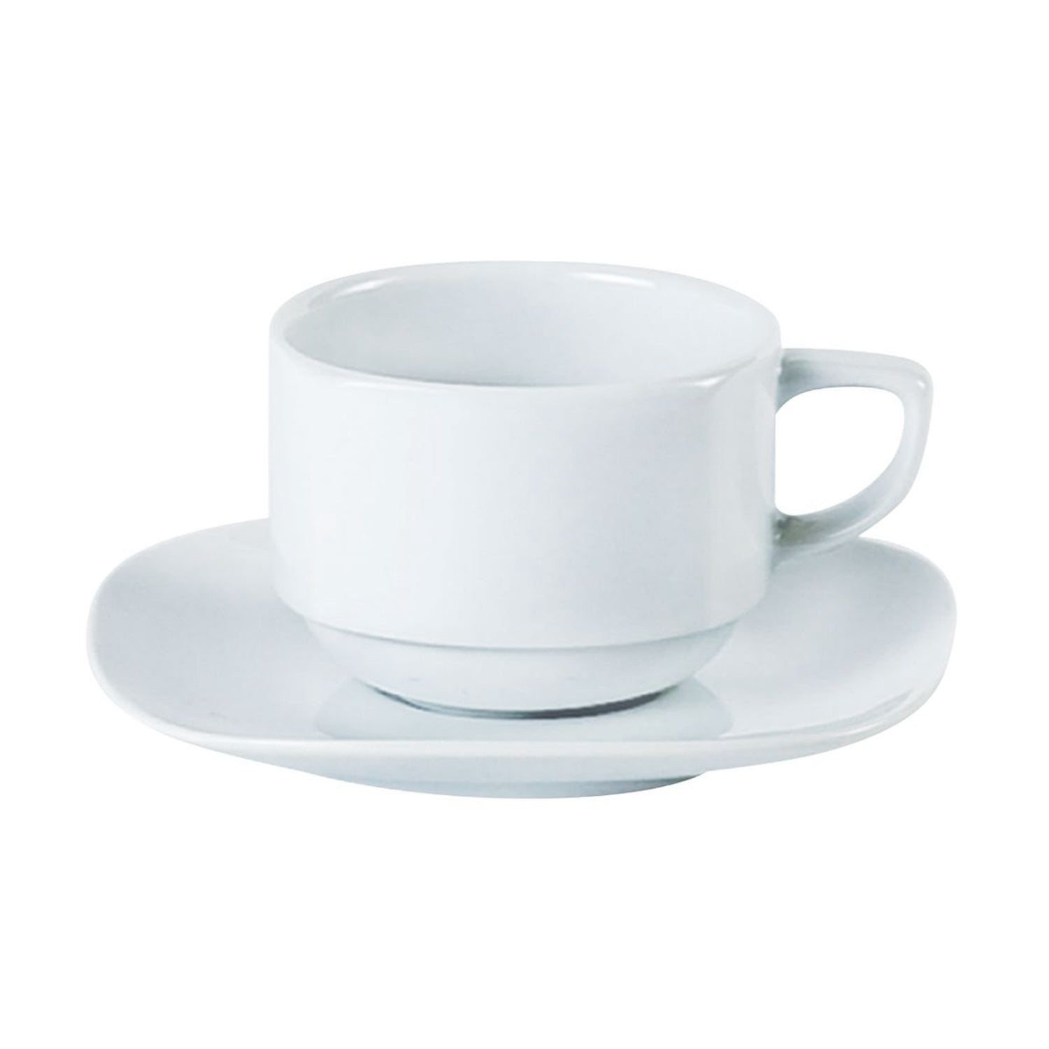 Porcelite Square Stacking Tea Cup | 20cl/7oz | Pack of 12