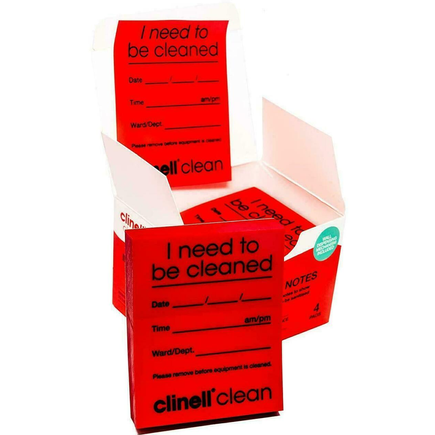 Clinell Indicator Notes | Red  | 4 x Pack of 250 (1000 Notes) (2)