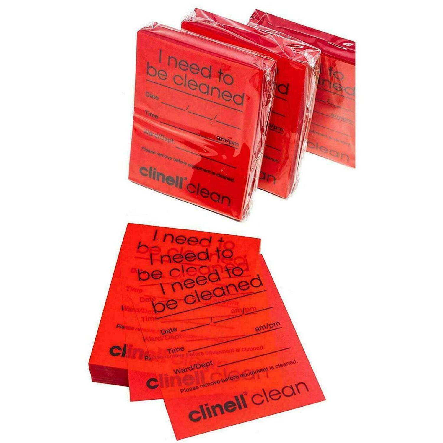 Clinell Indicator Notes | Red  | 4 x Pack of 250 (1000 Notes) (3)