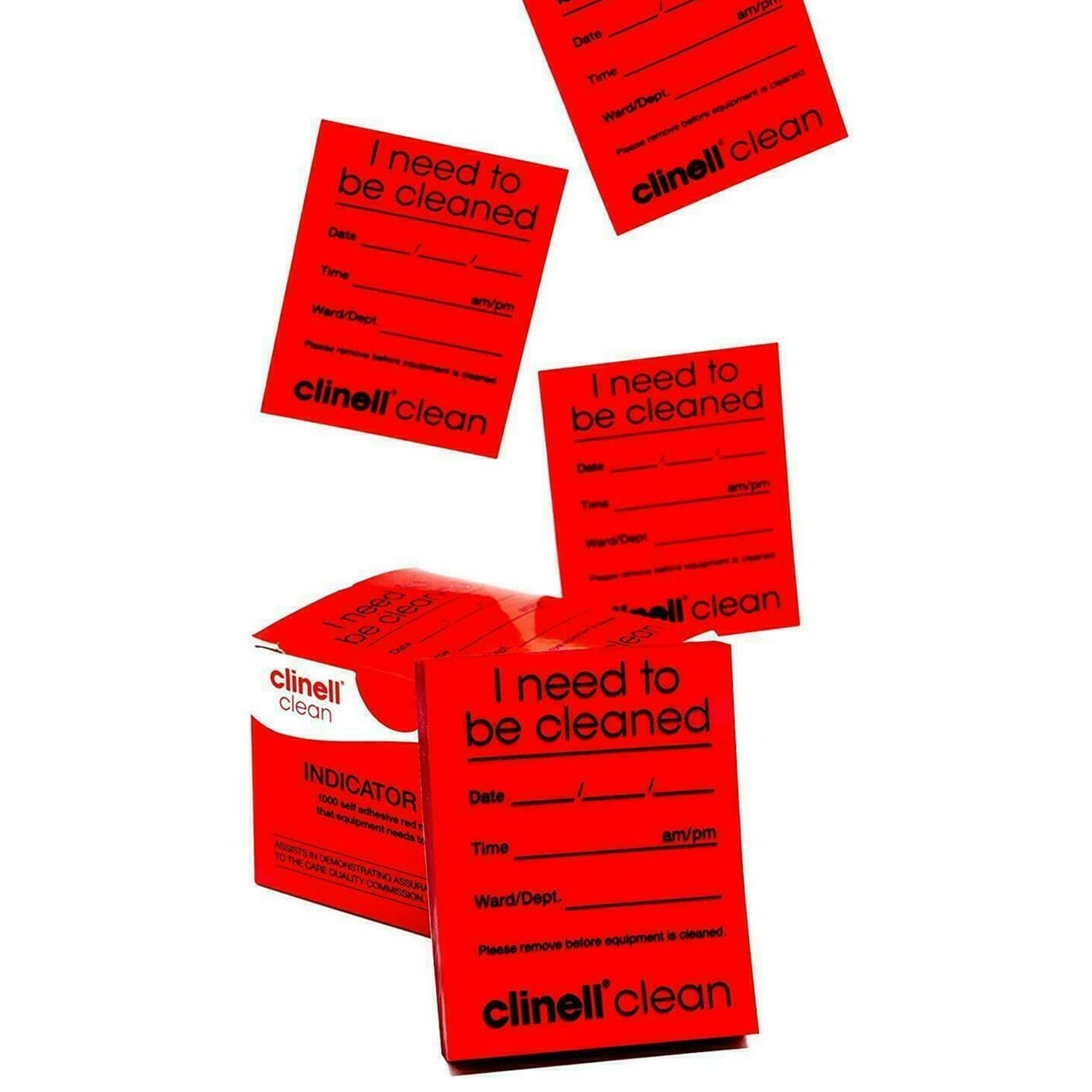 Clinell Indicator Notes | Red  | 4 x Pack of 250 (1000 Notes) (4)