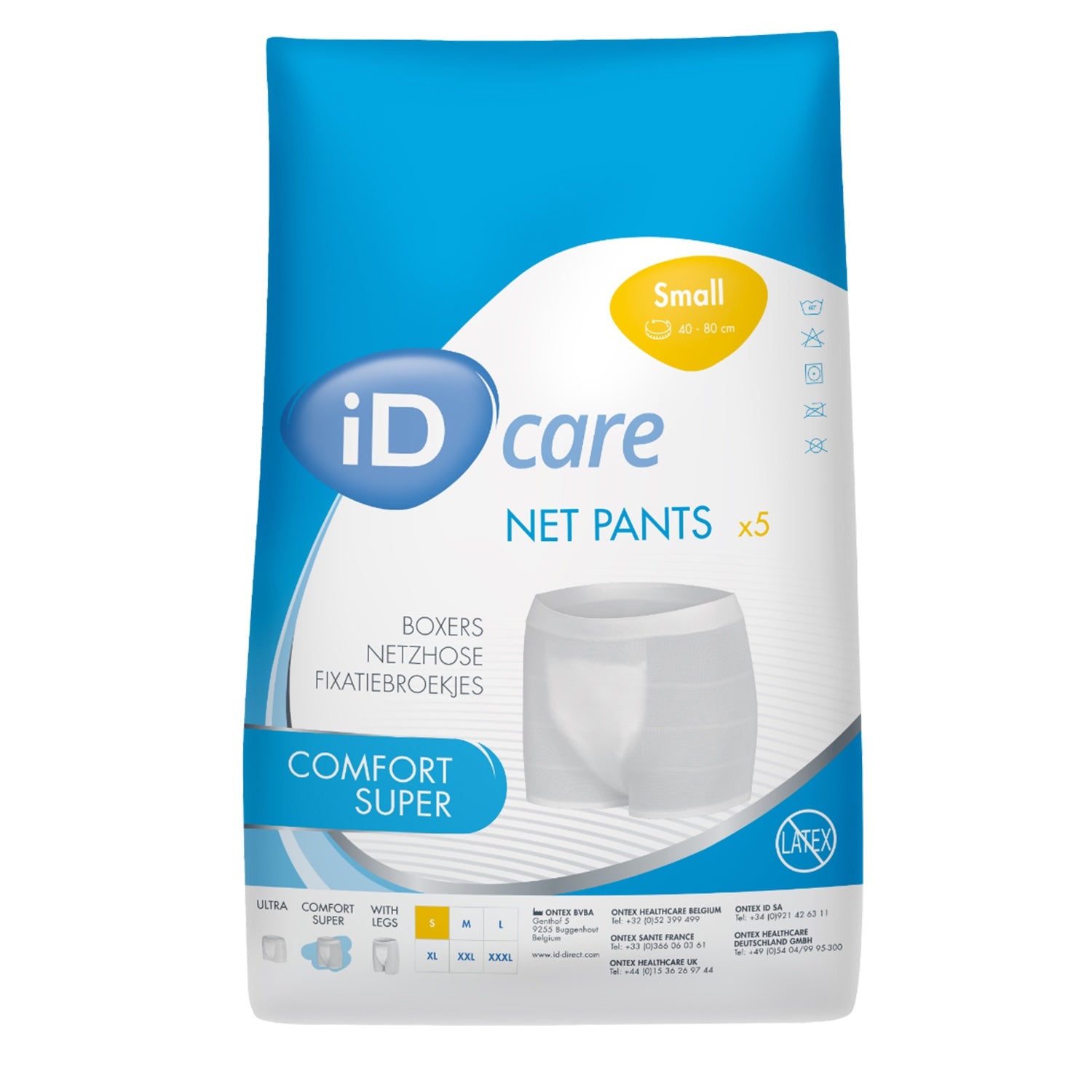 iD Care Net Pants Comfort Super | Small | Pack of 5