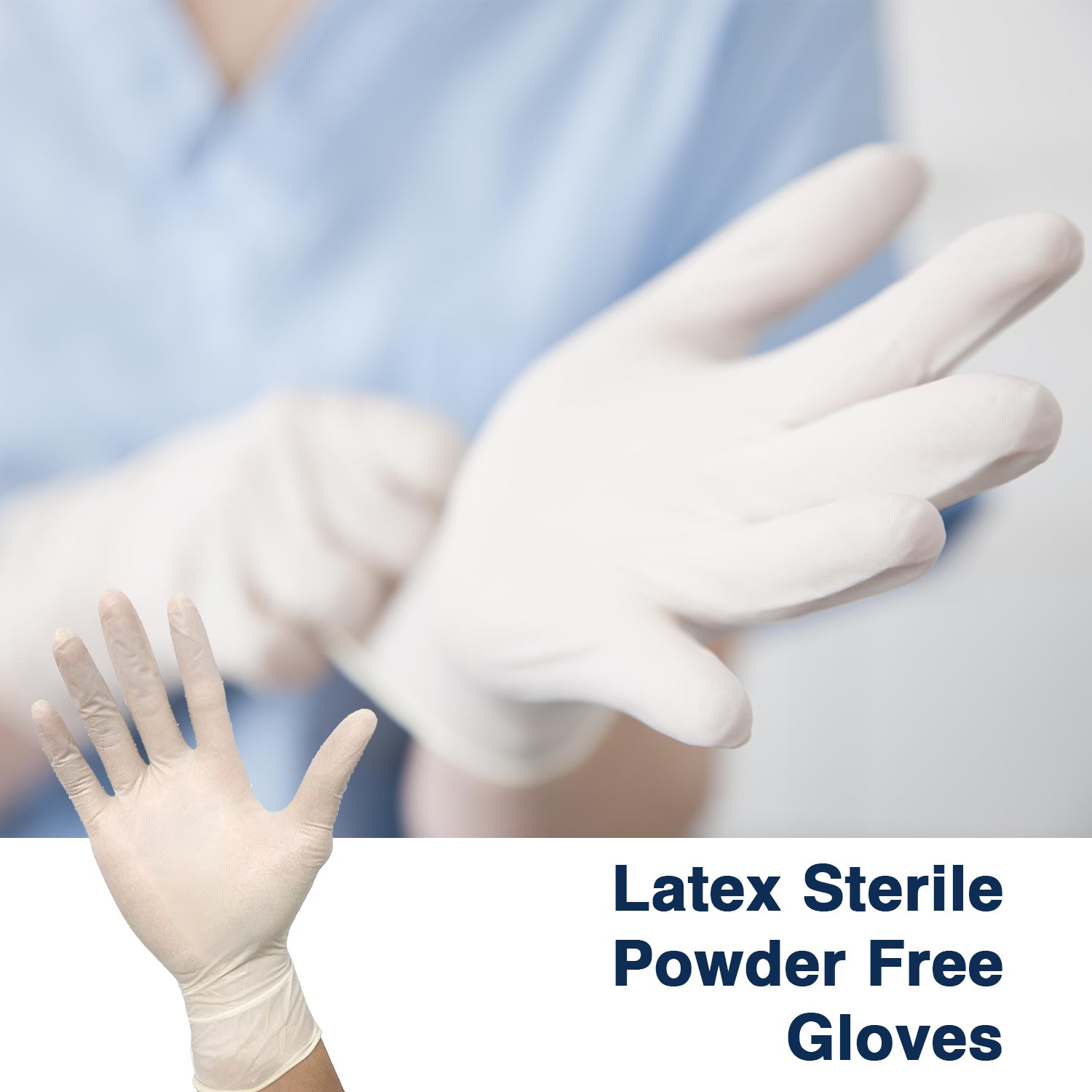 Premier Latex Sterile Powder Free Gloves | Small | Pack of 50 pairs (6)