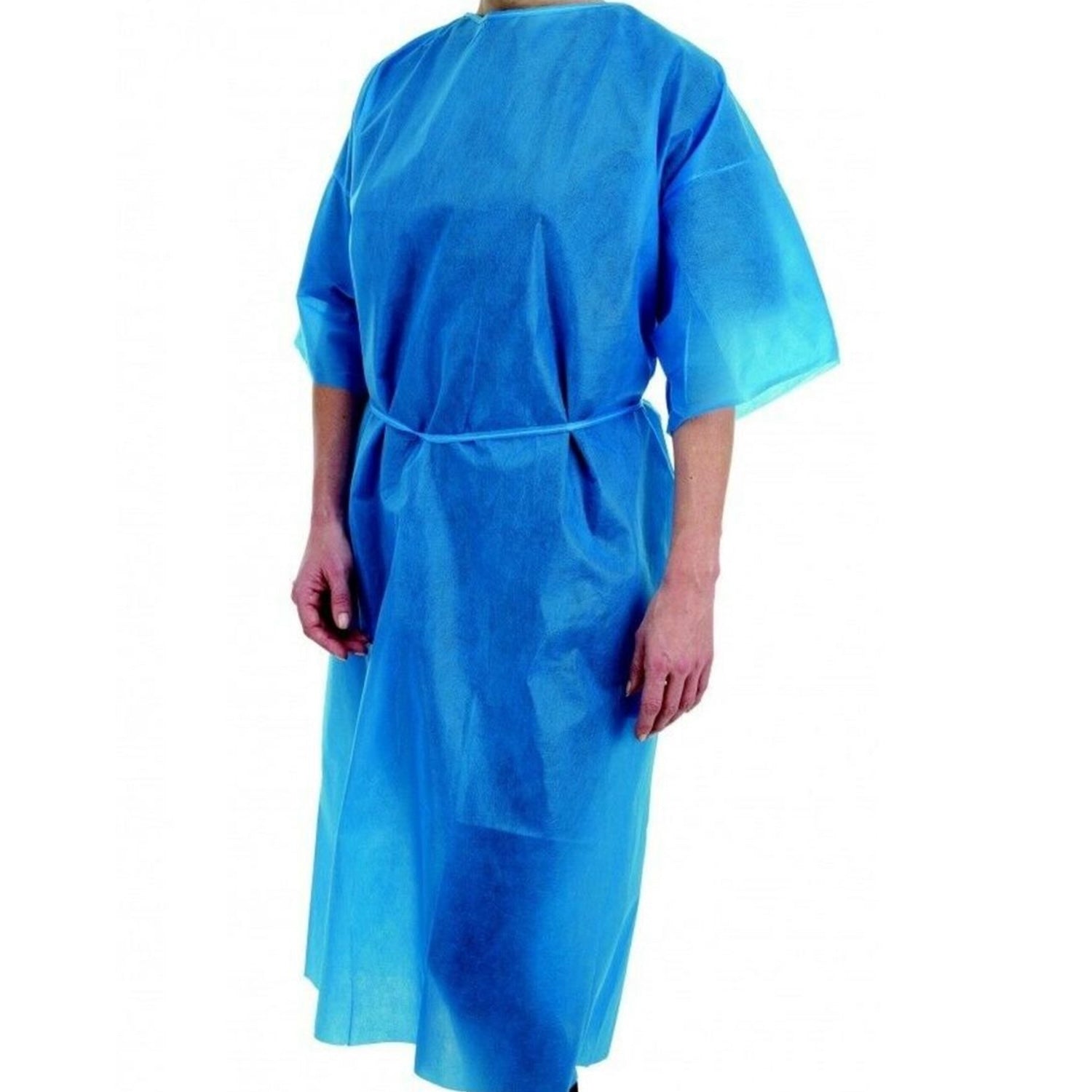 Premier Examination Gown | Short Sleeves | Blue | Pack of 50 (1)
