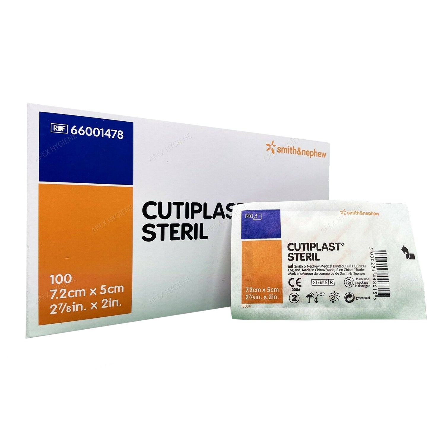 Cutiplast Absorbent Dressing | Sterile | 7.2 x 5cm | Pack of 100 (2)