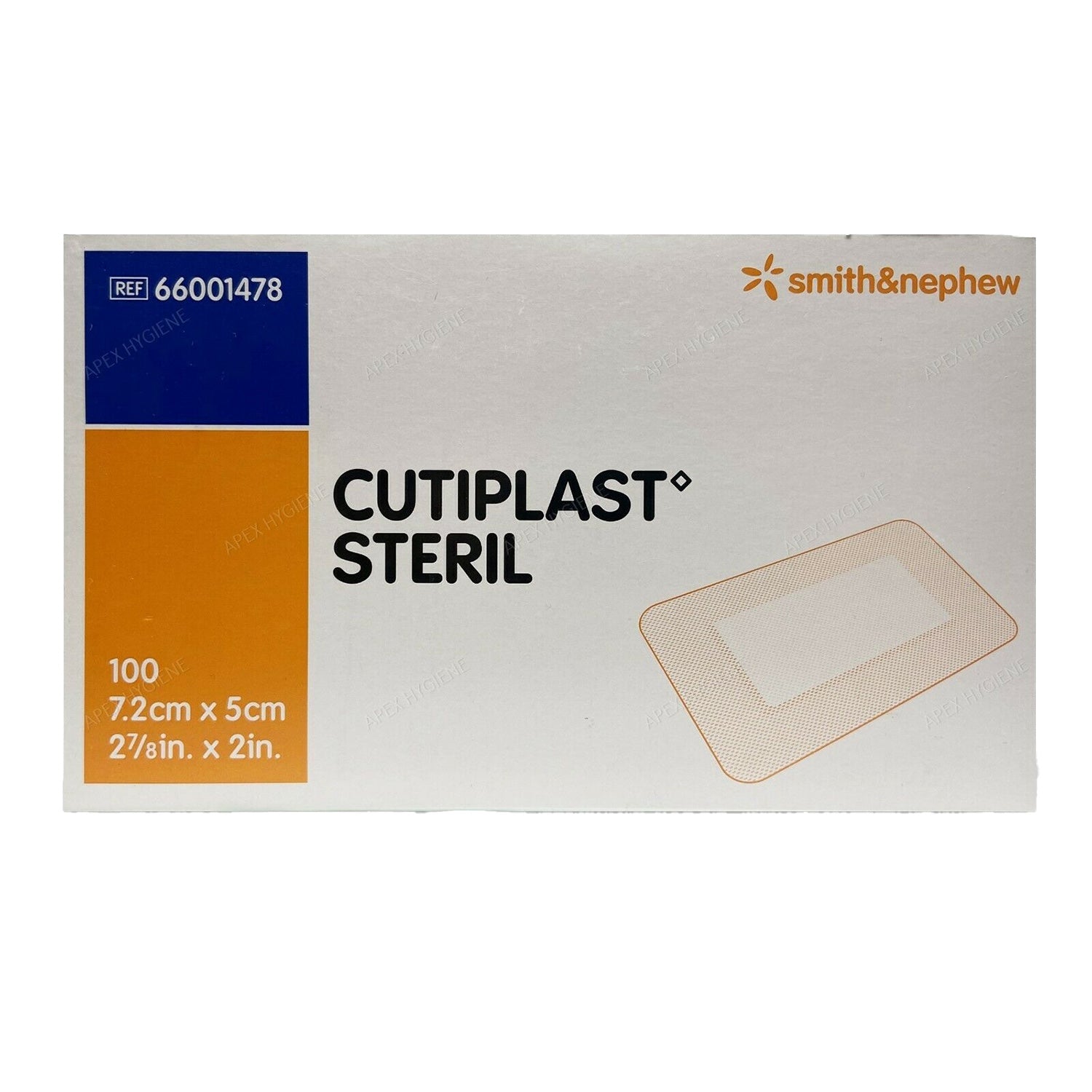 Cutiplast Absorbent Dressing | Sterile | 7.2 x 5cm | Pack of 100 (5)
