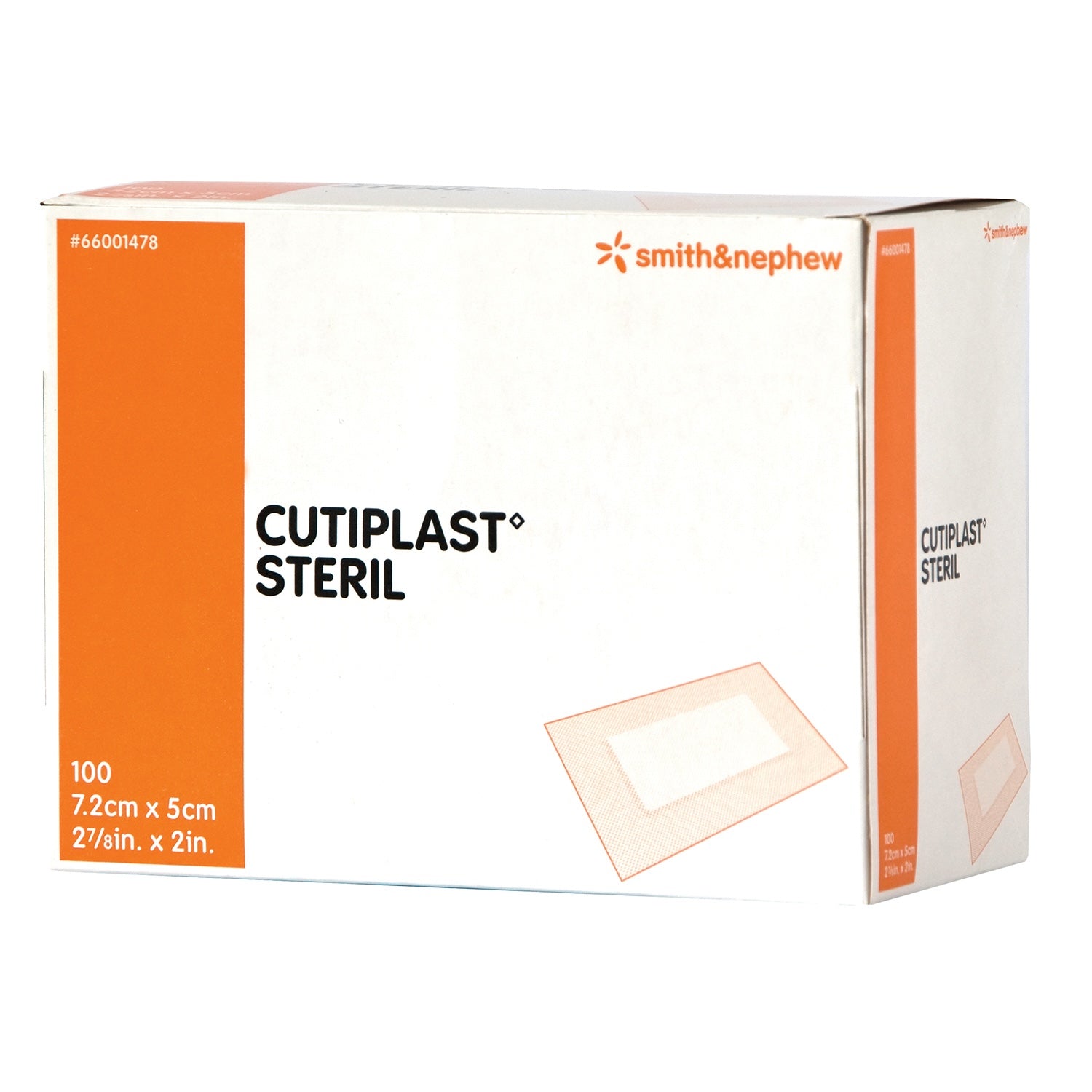 Cutiplast Absorbent Dressing | Sterile | 7.2 x 5cm | Pack of 100