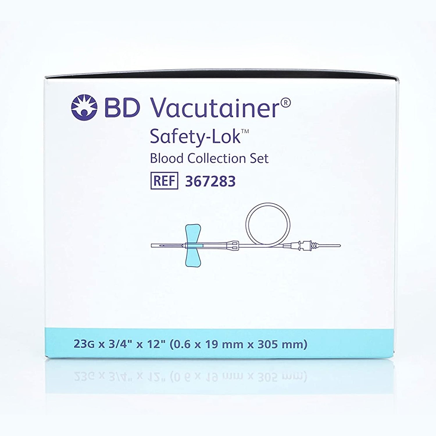 BD Vacutainer Safety Lok Blood Collection System | 0.75" Needle | 23G x 12" Tubing | Pack of 50 (1)