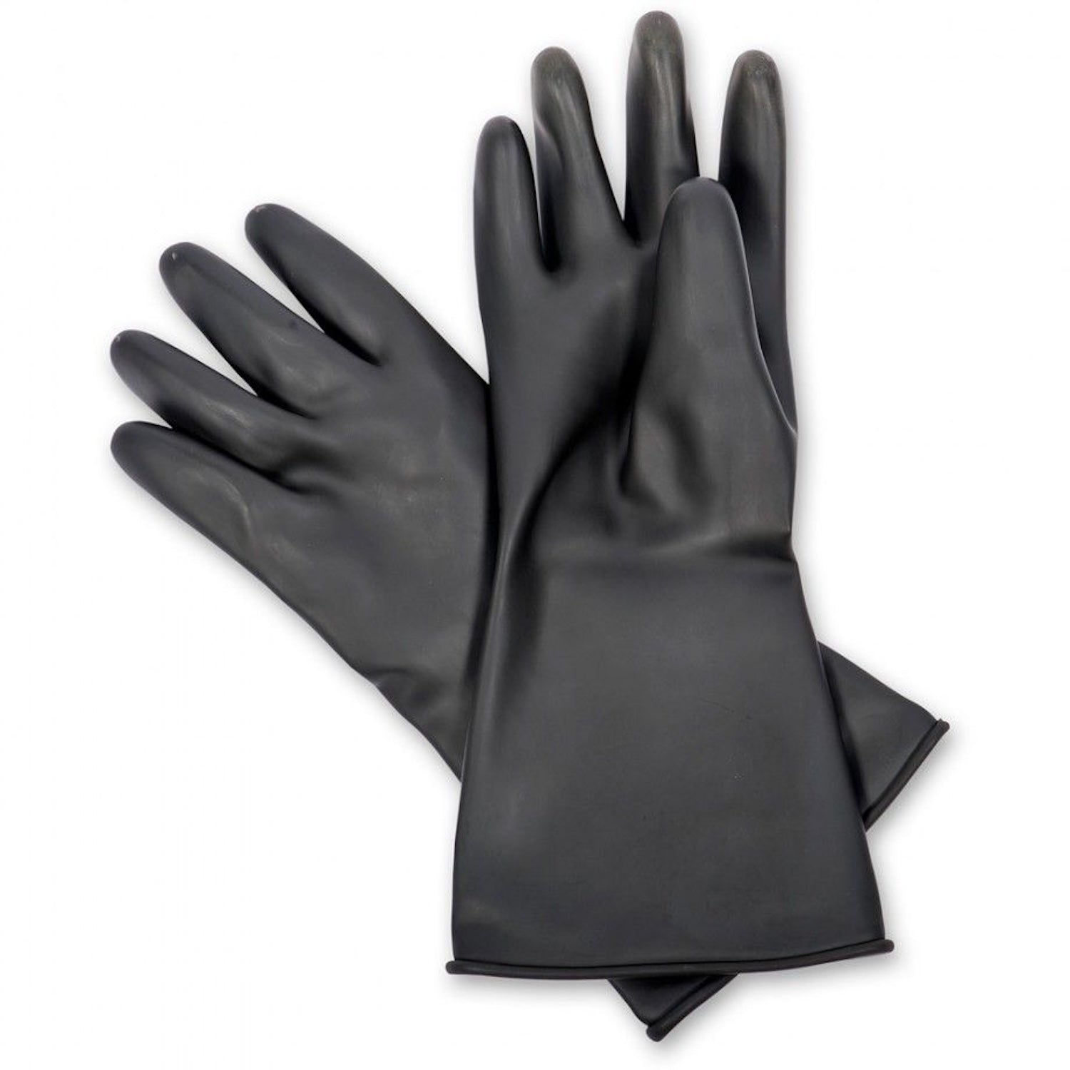 Rubber Gloves | Black | Heavy Duty Gauntlet | Single