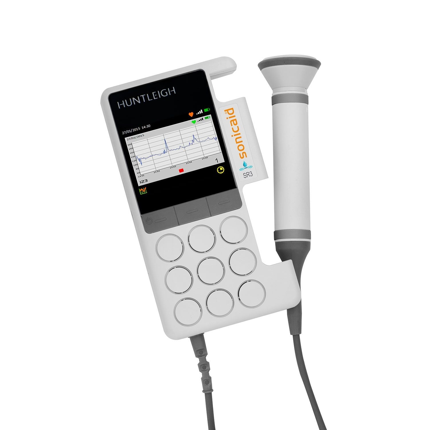 Digital 3MHz Obstetric Doppler with Rechargeable Batteries and Medical Grade Charger