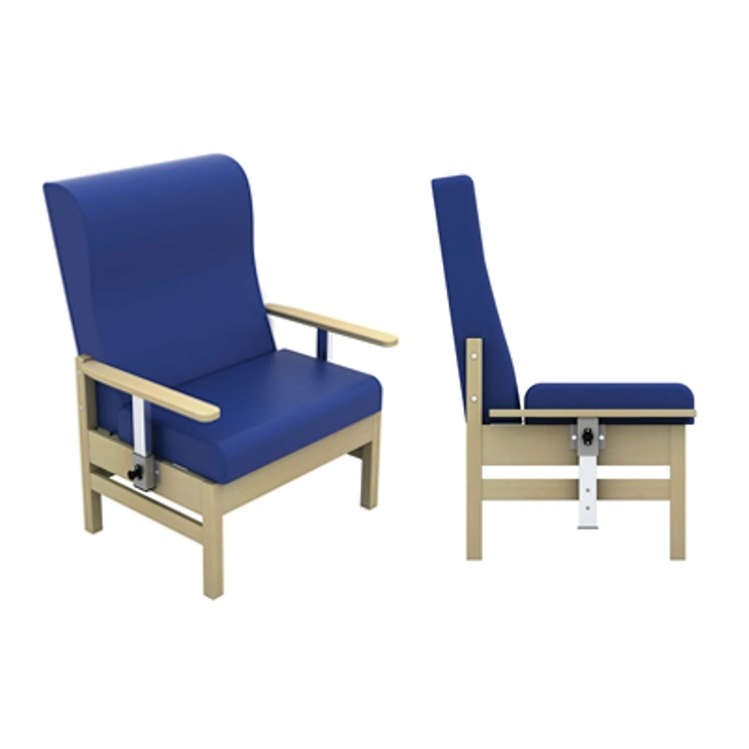 Bariatric Patient Armchair | High Back, Wings & Drop Arms | Intevene Anti-bacterial Upholstery