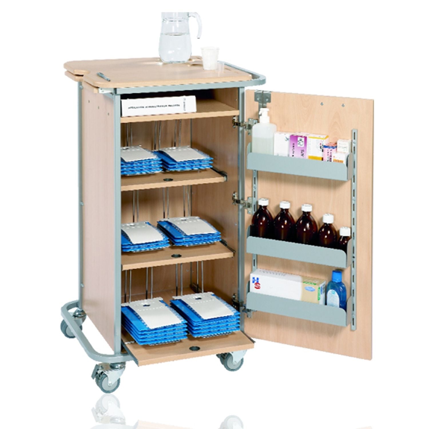 Sunflower Monitored Dosage System (MDS) Trolleys | 3 Pull Out Shelves