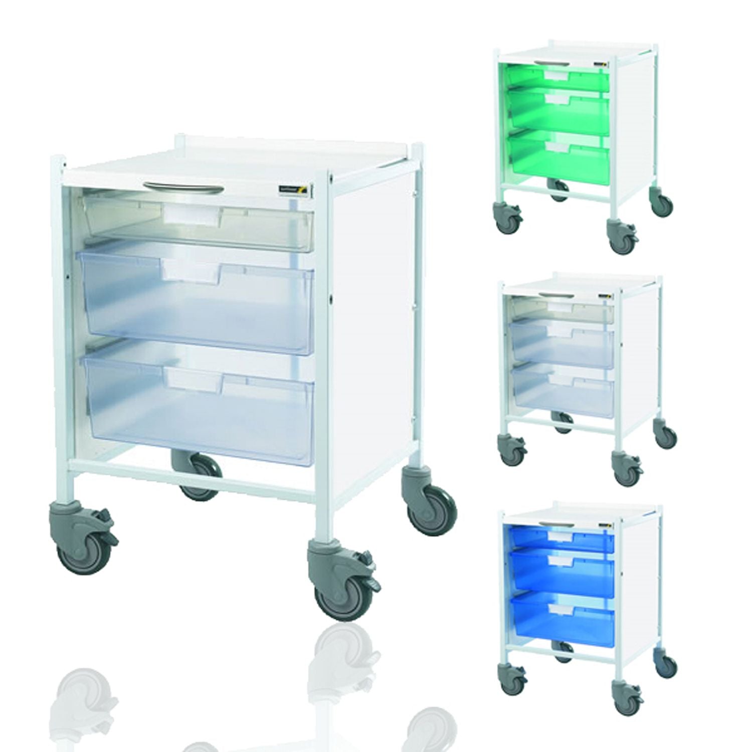 Sunflower Vista 40 Trolley | One Single Tray & Two Double Depth Trays