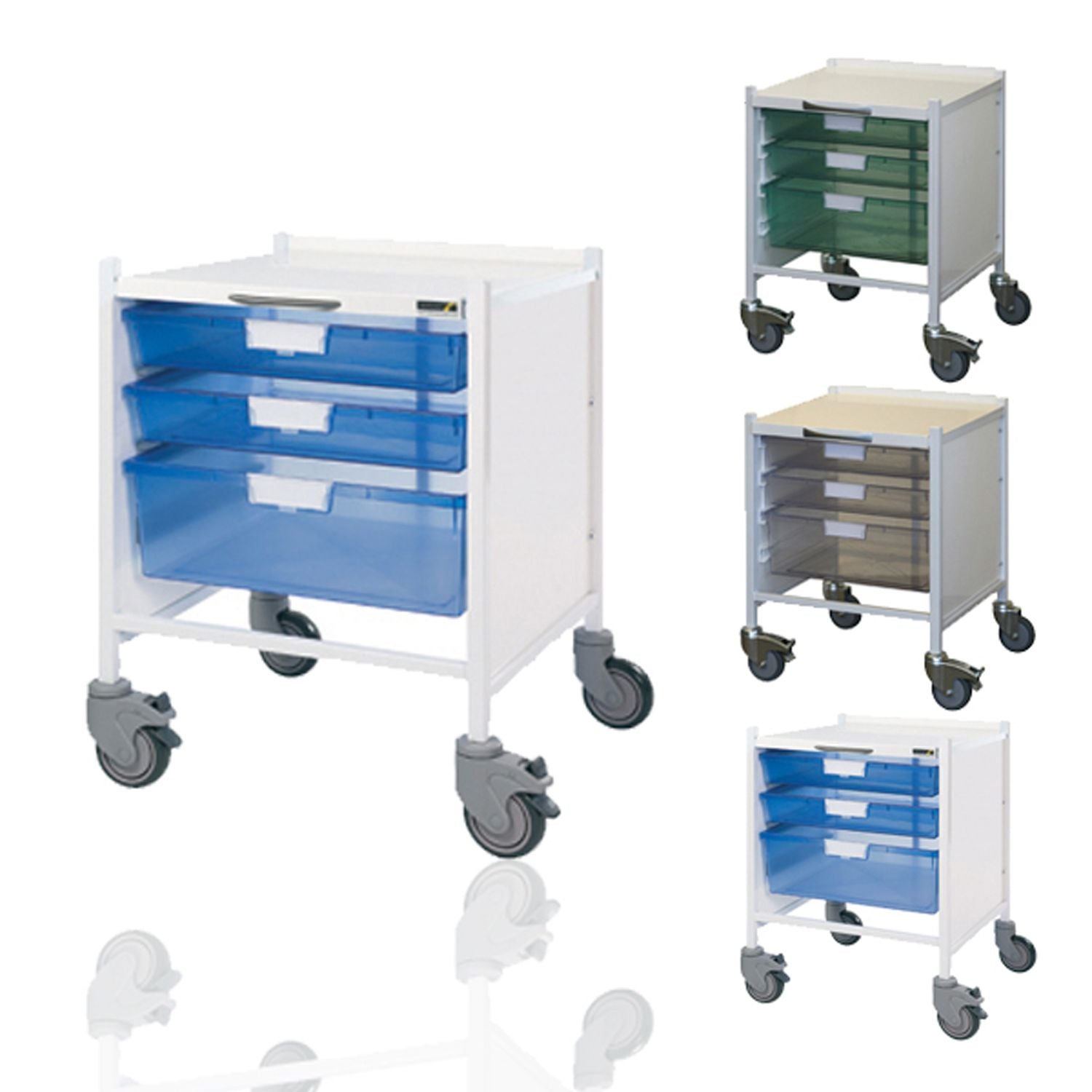 Sunflower Vista 15 Trolley | Two Single Trays & One Double Depth Tray