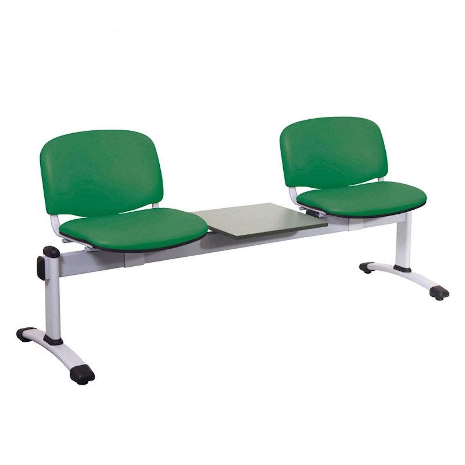 Sunflower Visitor 2 Anti-bacterial Vinyl Upholstery Seats & 1 Table Module in Green
