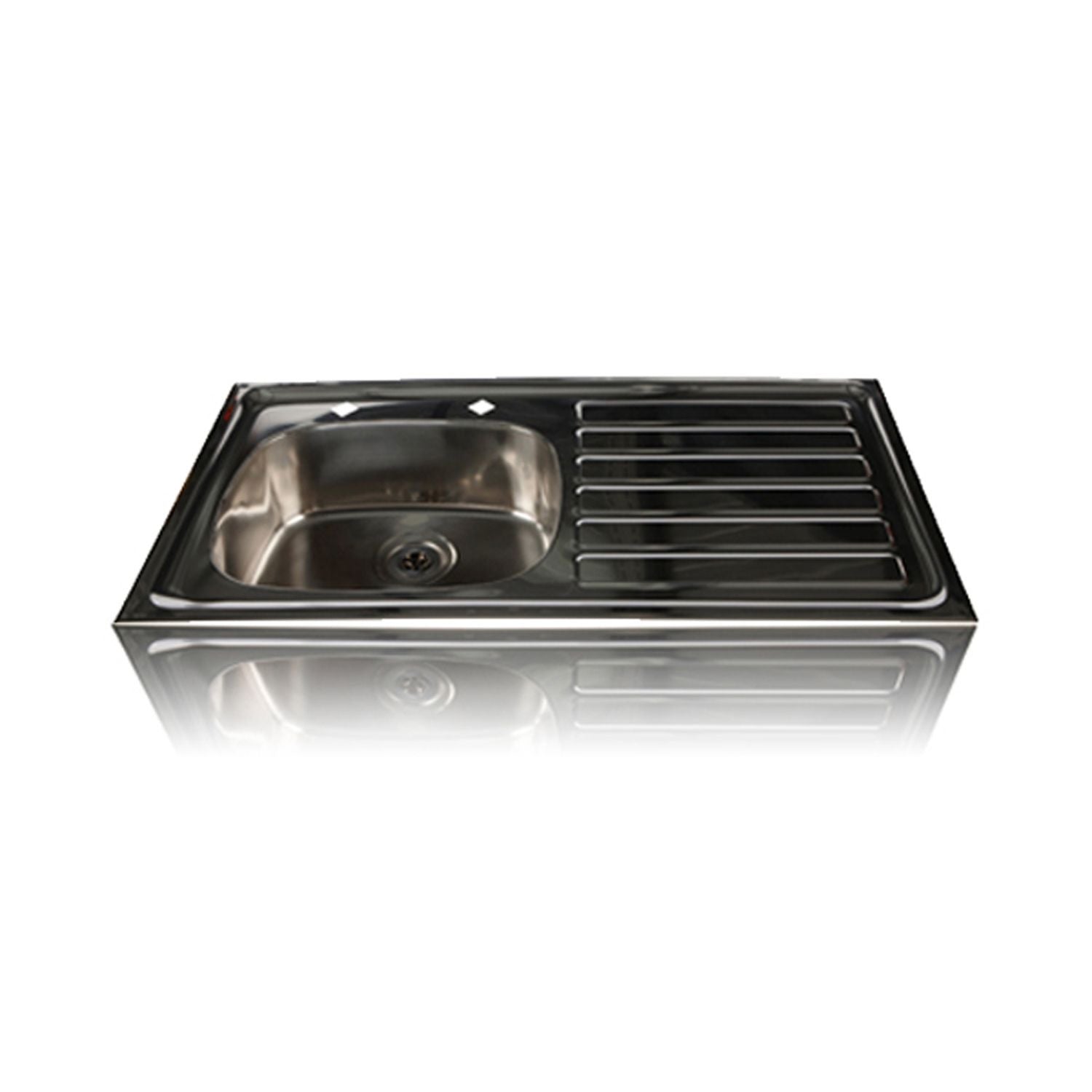 Sunflower HTM64 Compliant Inset Stainless Steel Sink | Left Hand Drainer