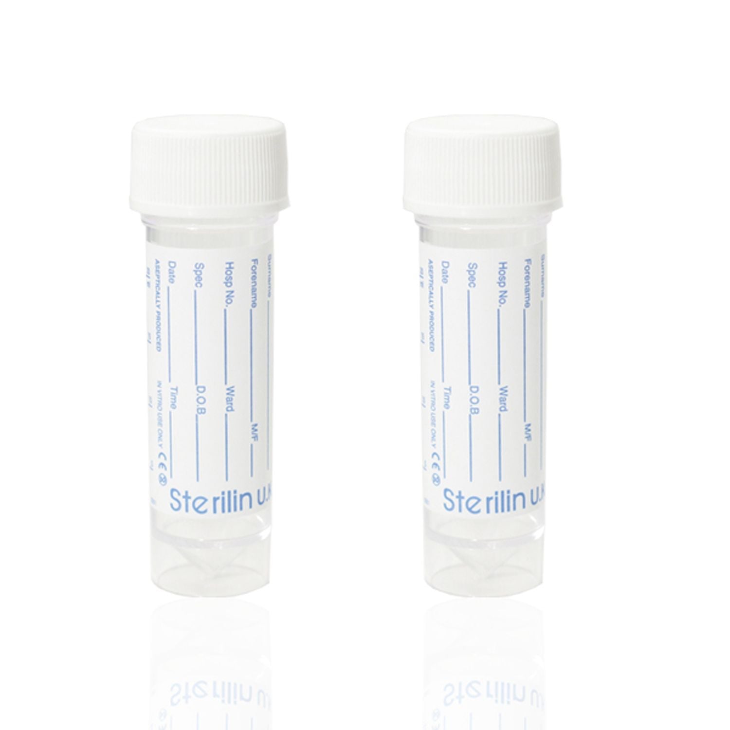Specimen Urine Bottles | 30ml | Flow-Seal Cap | Pack of 50
