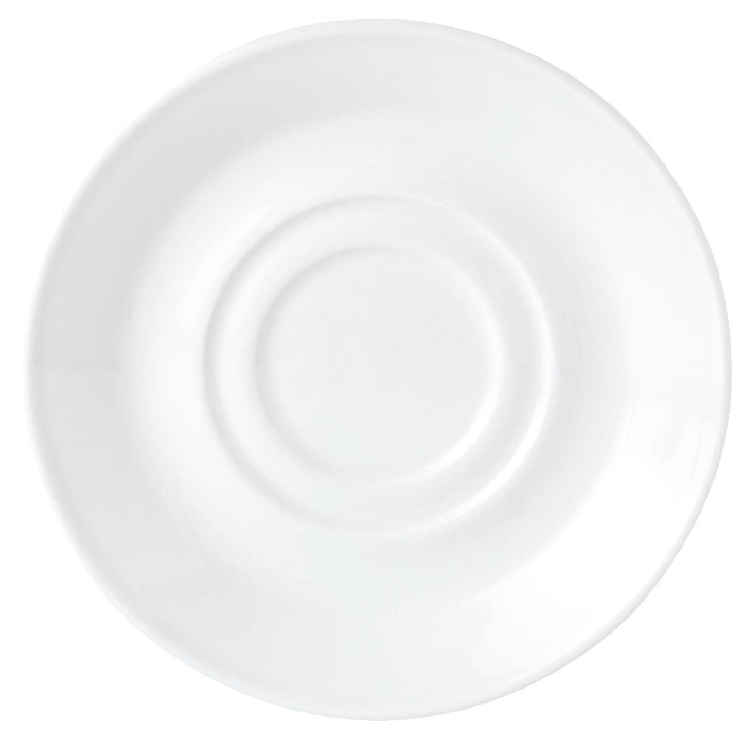 Saucer | Steelite Simplicity White Low Cup Saucers 145(Ø)mm | Pack of 36