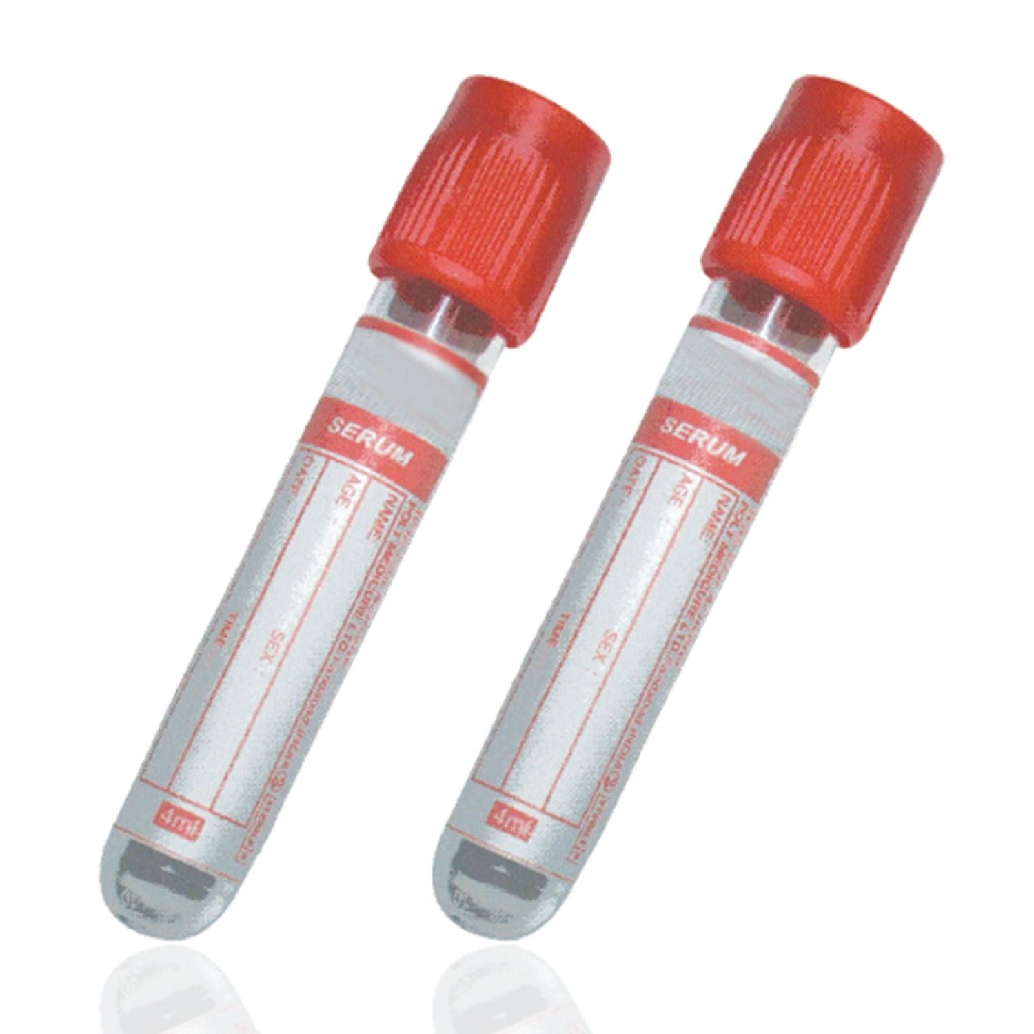 BD Serum Tubes Clot Activator with Red Hemogard Closure | 2 Silica, 13 x 75mm | Pack of 100