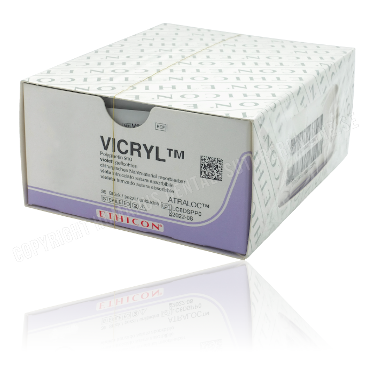 Ethicon Vicryl Rapide Suture | Absorbable | Violet | Size: 7-0 | Length: 30cm | Needle: TG-140-8 | Pack of 12 (1)