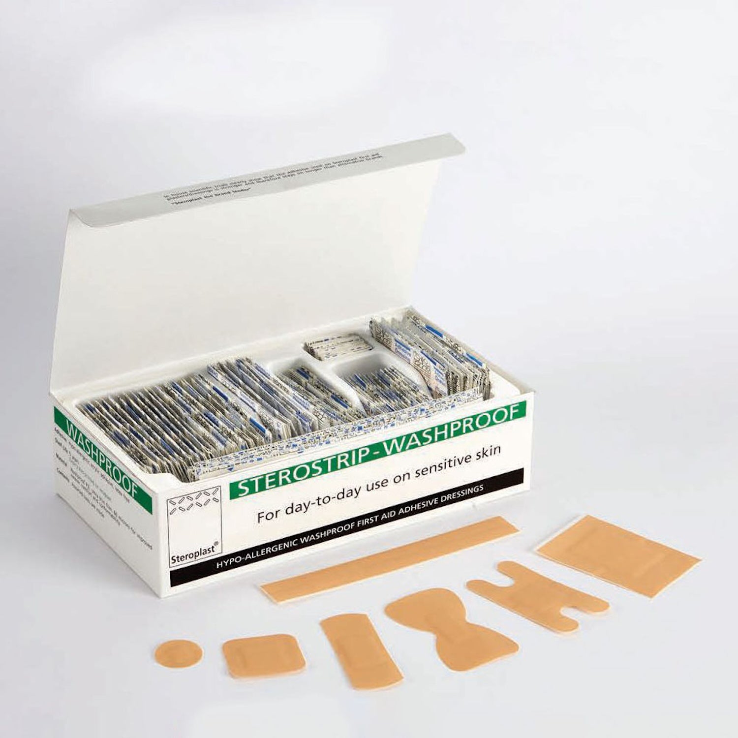 Sterostrip Hypoallergenic Washproof Plasters | Fingertip | Pack of 50